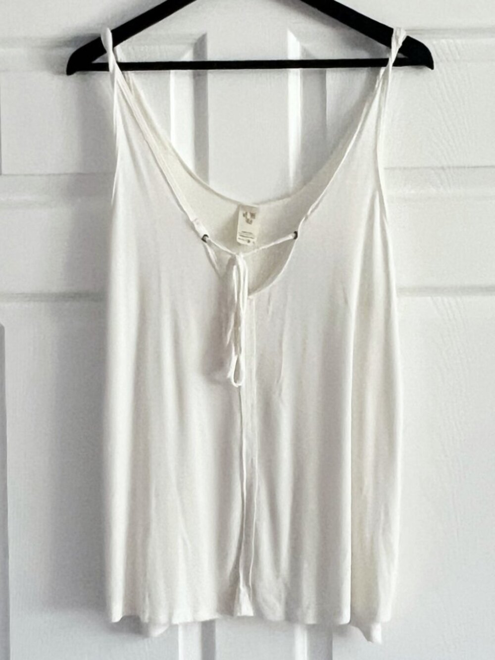 We The Free Scarlett white ribbed tank top size M